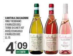 Tutto Risparmio Cash&Carry Cantina Zaccagnini Vino Trebbiano d'Abruzzo DOC/ Terre di Chieti IGT Rosé/Cerasuolo d'Abruzzo DOC offerta