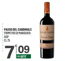 Tutto Risparmio Cash&Carry Passo del Cardinale Primitivo di Manduria DOP offerta
