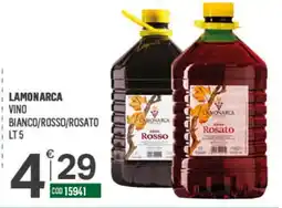 Tutto Risparmio Cash&Carry Lamonarca vino bianco/rosso/rosato offerta
