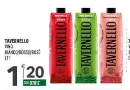 Tutto Risparmio Cash&Carry Tavernello vino bianco/rosso/rosè offerta