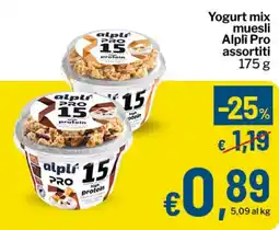 Qui Discount Yogurt mix muesli Alpli Pro assortiti offerta