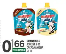 Tutto Risparmio Cash&Carry Granarolo Squeeze & Go Cacao/Vaniglia offerta