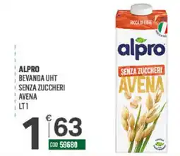 Tutto Risparmio Cash&Carry Alpro bevanda UHT senza zuccheri avena offerta