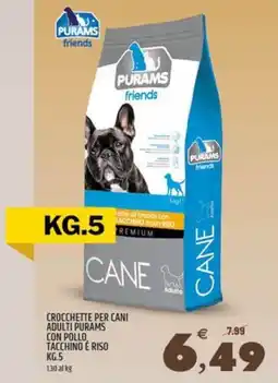 Ard Discount Crocchette per cani adulti Purams con pollo tacchino e riso offerta
