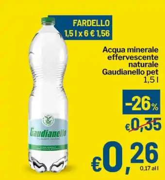 Acqua minerale effervescente naturale Gaudianello pet