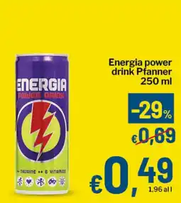 Qui Discount Energia power drink Pfanner offerta
