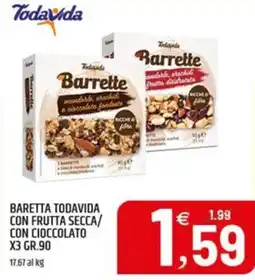 Ard Discount Barrette TodaVida con frutta secca/con cioccolato offerta