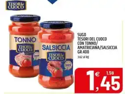 Ard Discount Sugo Tesori del Cuoco con tonno/salsiccia offerta