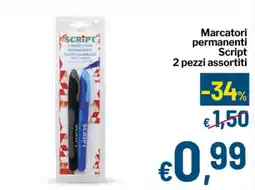 Qui Discount Marcatori permanenti Script offerta