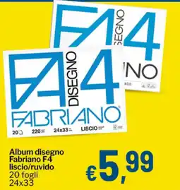Qui Discount Album disegno Fabriano F4 offerta