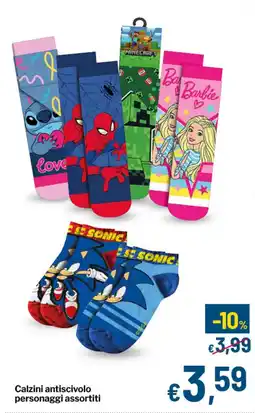 Qui Discount Calzini antiscivolo personaggi assortiti offerta
