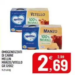 Ard Discount Omogeneizzati di carne Mellin Manzo/Vitello offerta