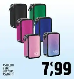 Ard Discount Astuccio 3 zip boy/girl assortiti offerta