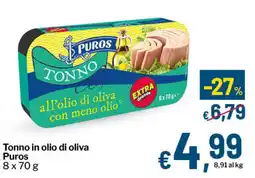 Qui Discount Tonno in olio di oliva Puros offerta