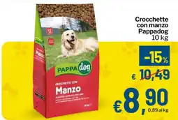 Qui Discount Crocchette con manzo Pappadog offerta