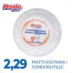 GeD Shopping Presto piatti x50 piani / fondi riutiliz. offerta