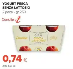 Oasi Yogurt pesca senza lattosio Consilia offerta