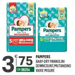 Tutto Risparmio Cash&Carry Pampers baby-dry pannolini offerta
