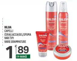 Tutto Risparmio Cash&Carry Bilba capelli cera/lacca/gel/spuma offerta