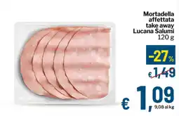 Qui Discount Mortadella affettata take away Lucana Salumi offerta