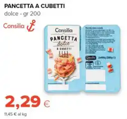 Oasi Pancetta dolce a cubetti Consilia offerta