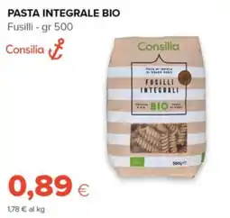 Oasi Pasta integrale bio Fusilli Consilia offerta
