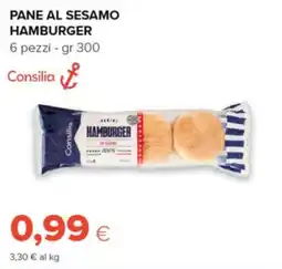 Oasi Pane al sesamo hamburger Consilia offerta