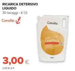 Oasi Ricarica detersivo liquido lavatrice Consilia offerta