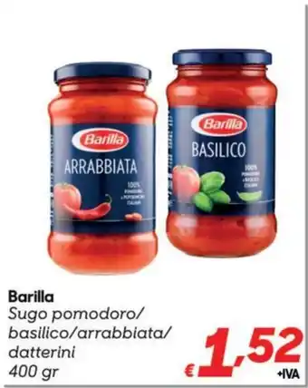Barilla Sugo pomodoro/basilico/arrabbiata/datterini