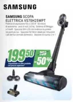 Leonardelli Samsung scopa elettrica VS70H25WPT offerta