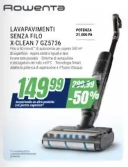 Leonardelli Rowenta lavapavimenti senza filo X-Clean 7 GZ5736 offerta