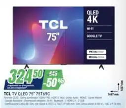 Leonardelli TCL TV QLED 75" offerta