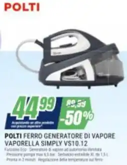 Leonardelli Polti ferro generatore di vapore vaporella simply vs10.12 offerta