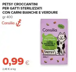 Oasi Consilia Petsy croccantini per gatti sterilizzati con carni bianche e verdure offerta