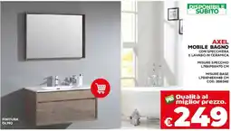 Conforama Axel mobile bagno con specchiera e lavabo in ceramica offerta