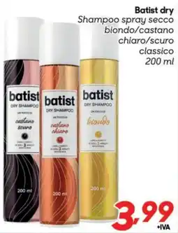 Pac Cash&Carry Batist dry Shampoo spray secco offerta