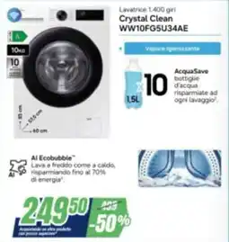 Leonardelli Lavatrice 1.400 giri Crystal Clean offerta