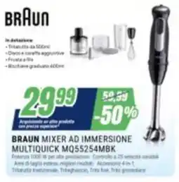 Leonardelli Braun mixer ad immersione multiquick mq55254mbk offerta