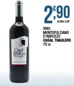 Maxi Sidis Vino Montepulciano d'Abruzzo Casal Thaulero offerta