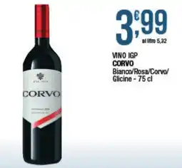 Maxi Sidis Vino IGP Corvo Glicine offerta