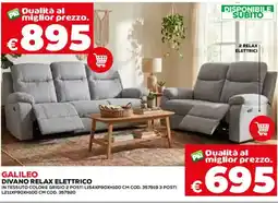 Conforama Galileo divano relax elettrico offerta