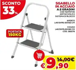 Conforama Sgabello in acciaio a 2 gradini offerta
