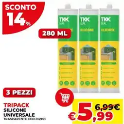 Conforama Tikk silicone universale trasparente offerta