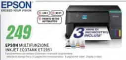 Leonardelli Epson multifunzione inkjet Ecotank ET-2951 offerta