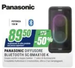 Leonardelli Panasonic diffusore bluetooth sc-bmax10e-k offerta