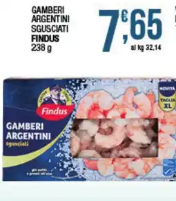 Maxi Sidis Gamberi argentini sgusciati Findus offerta