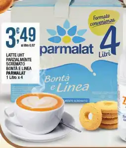 Maxi Sidis Latte UHT parzialmente scremato Bontà e Linea Parmalat offerta