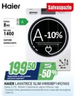 Leonardelli Haier lavatrice slim offerta