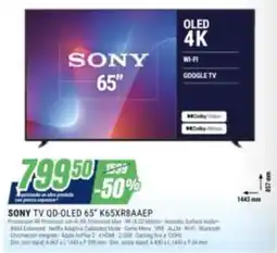 Leonardelli Sony TV QD-OLED 65" K65XR8AAEP offerta