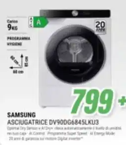 Leonardelli Samsung asciugatrice dv90dg6845lku3 offerta